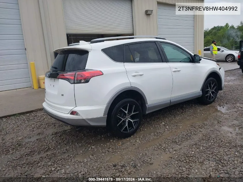 2017 Toyota Rav4 Se VIN: 2T3NFREV8HW404992 Lot: 39441678