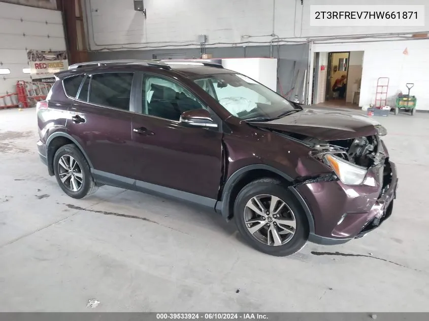 2017 Toyota Rav4 Xle VIN: 2T3RFREV7HW661871 Lot: 39533924