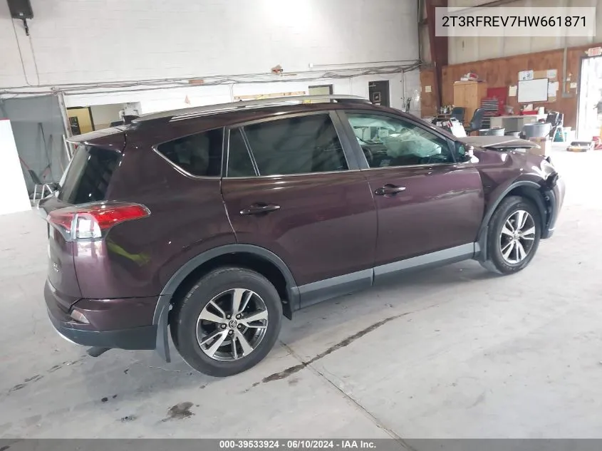 2017 Toyota Rav4 Xle VIN: 2T3RFREV7HW661871 Lot: 39533924