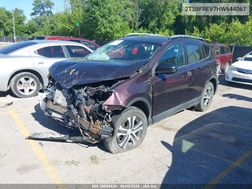 2T3BFREV7HW644067 2017 Toyota Rav4 Le