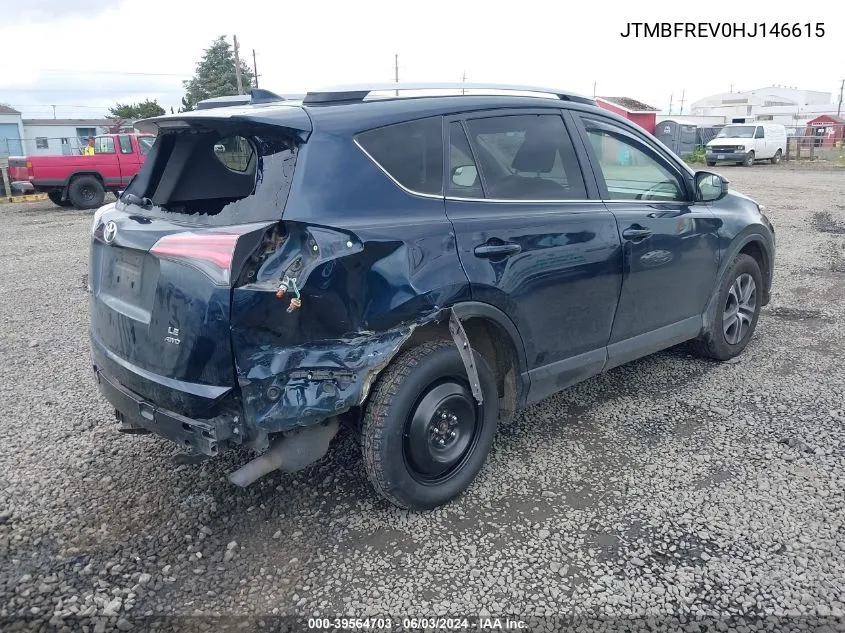 2017 Toyota Rav4 Le VIN: JTMBFREV0HJ146615 Lot: 39564703