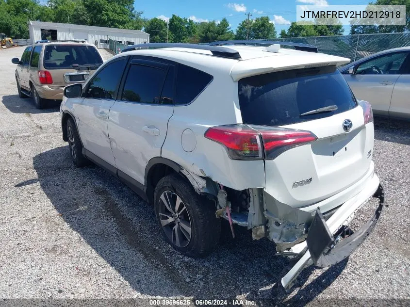 2017 Toyota Rav4 Xle VIN: JTMRFREV2HD212918 Lot: 39596625