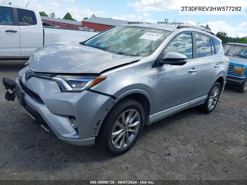 2017 Toyota Rav4 Platinum VIN: 2T3DFREV3HW577282 Lot: 39598728