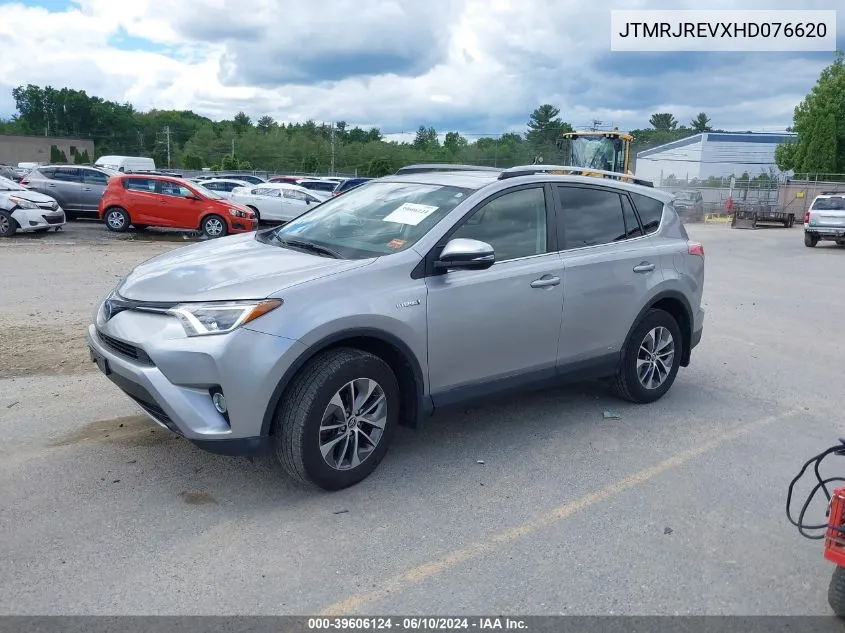 2017 Toyota Rav4 Hybrid Xle VIN: JTMRJREVXHD076620 Lot: 39606124