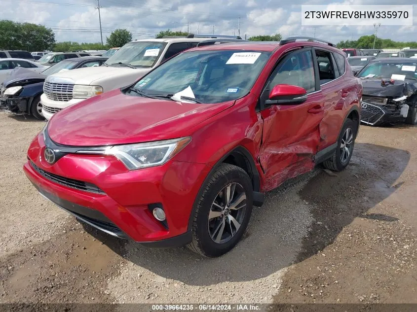 2017 Toyota Rav4 Xle VIN: 2T3WFREV8HW335970 Lot: 39664235