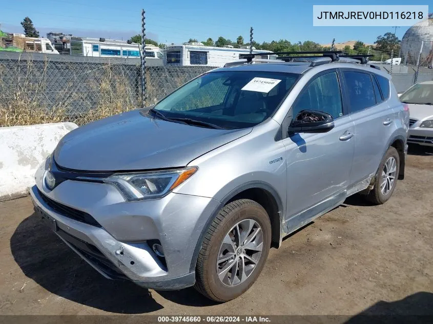 JTMRJREV0HD116218 2017 Toyota Rav4 Hybrid Xle