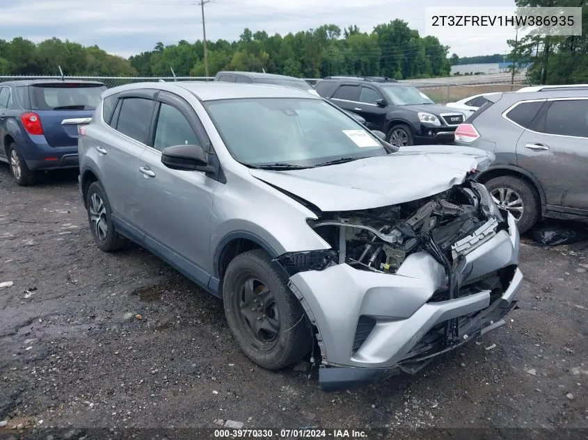 2017 Toyota Rav4 Le VIN: 2T3ZFREV1HW386935 Lot: 39770330