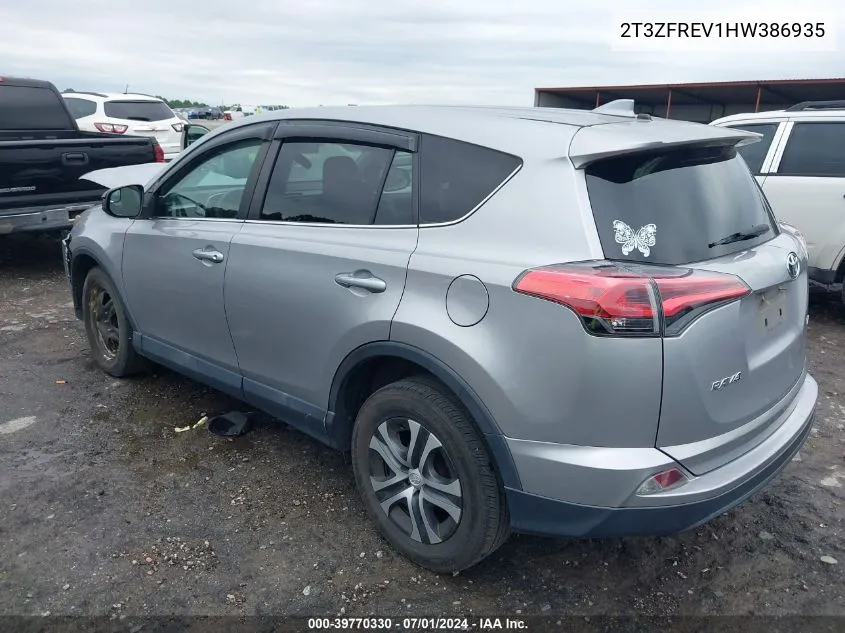 2T3ZFREV1HW386935 2017 Toyota Rav4 Le