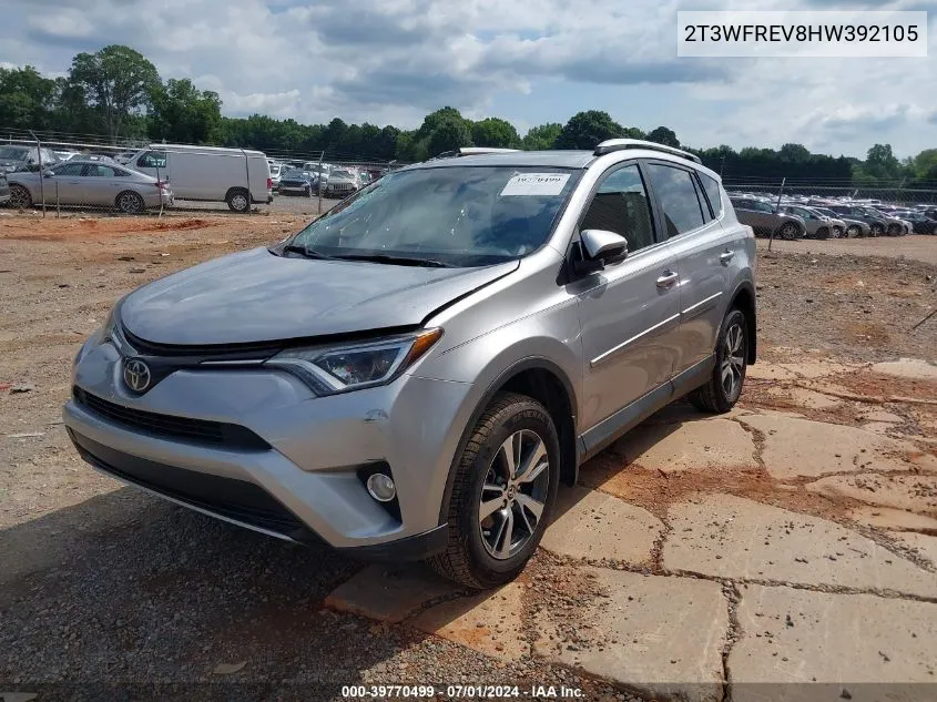 2017 Toyota Rav4 Xle VIN: 2T3WFREV8HW392105 Lot: 39770499