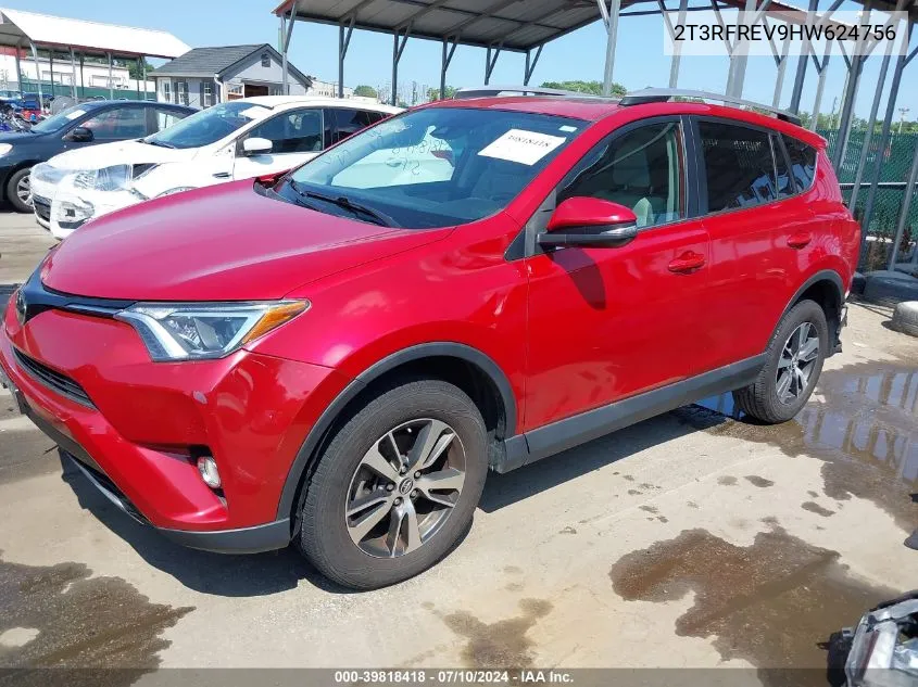 2017 Toyota Rav4 Xle VIN: 2T3RFREV9HW624756 Lot: 39818418