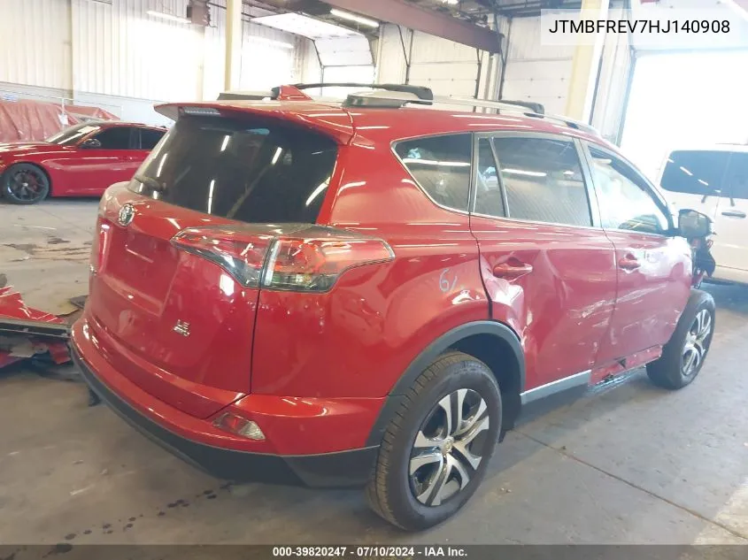 2017 Toyota Rav4 Le VIN: JTMBFREV7HJ140908 Lot: 39820247