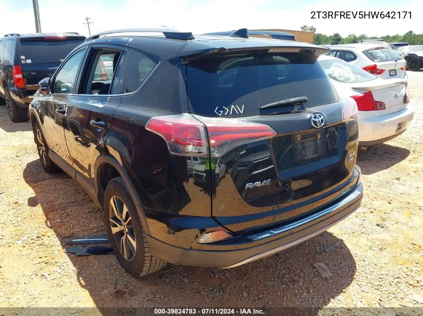 2017 Toyota Rav4 Xle VIN: 2T3RFREV5HW642171 Lot: 39824783