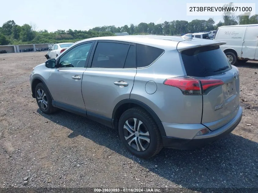 2T3BFREV0HW671000 2017 Toyota Rav4 Le