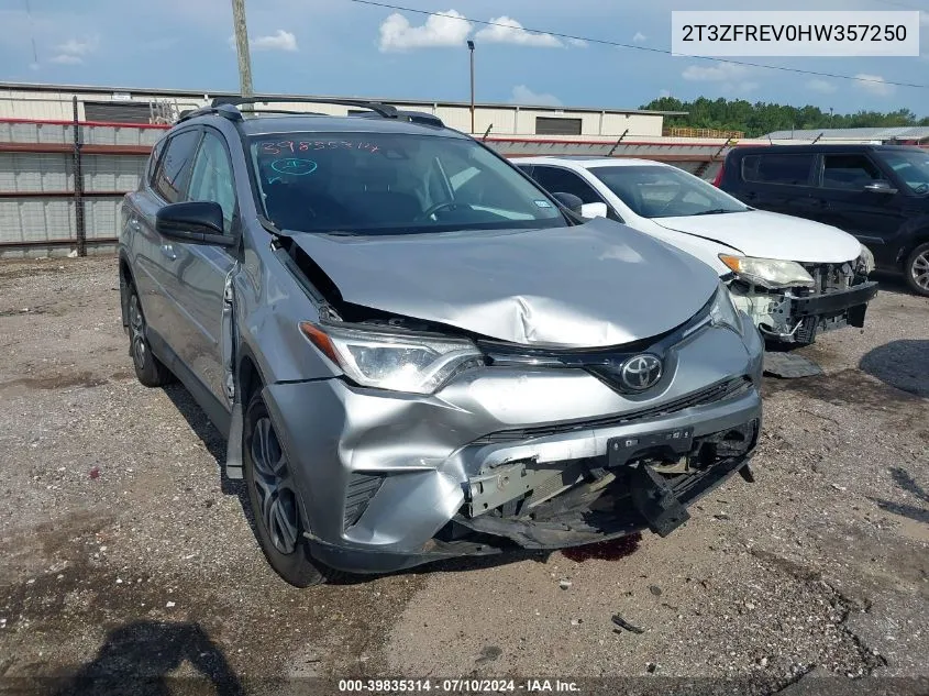 2017 Toyota Rav4 Le VIN: 2T3ZFREV0HW357250 Lot: 39835314