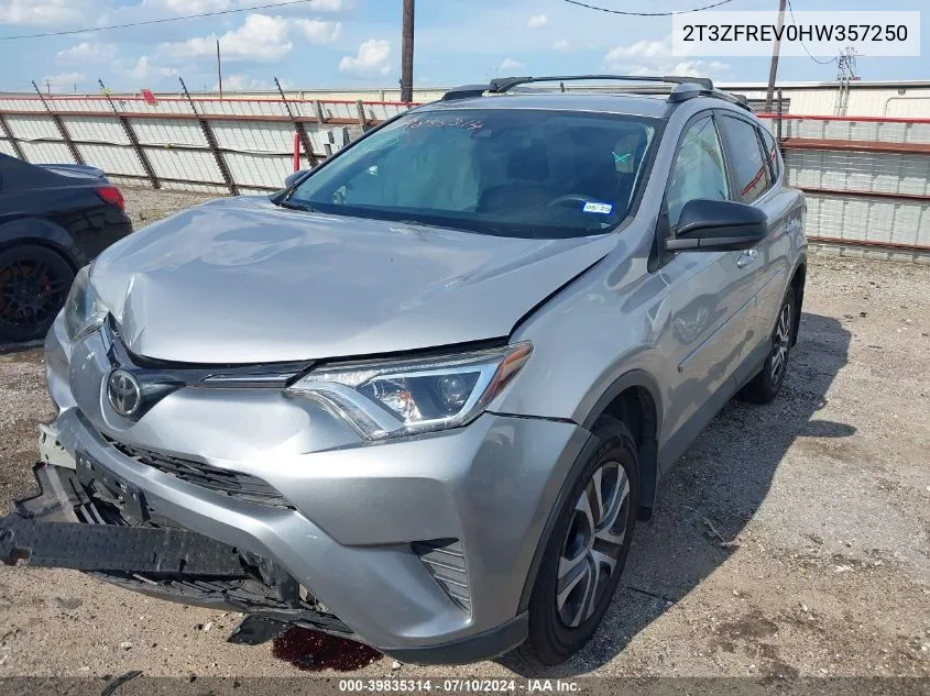 2017 Toyota Rav4 Le VIN: 2T3ZFREV0HW357250 Lot: 39835314