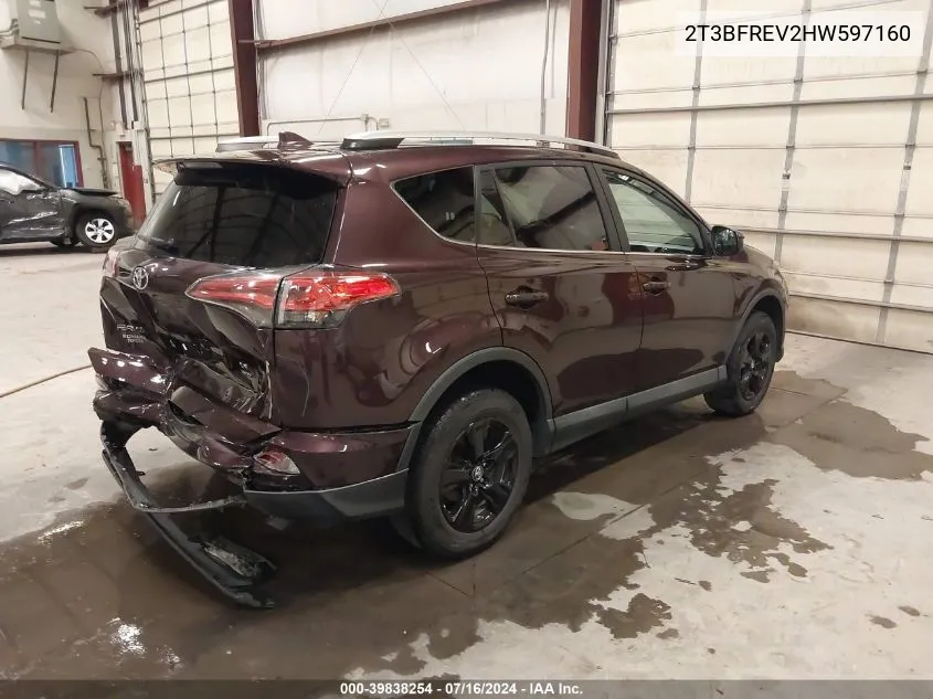 2017 Toyota Rav4 Le VIN: 2T3BFREV2HW597160 Lot: 39838254