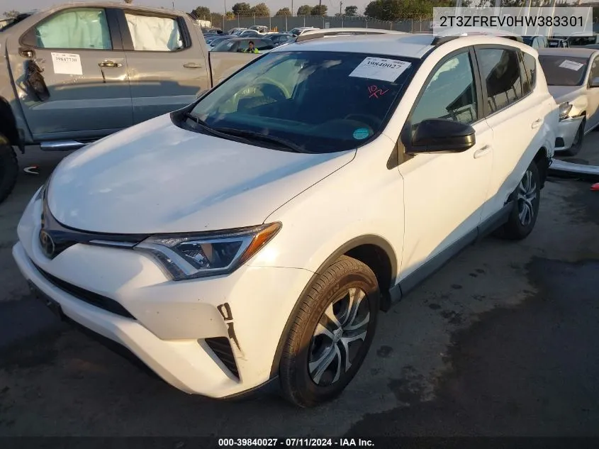 2017 Toyota Rav4 Le VIN: 2T3ZFREV0HW383301 Lot: 39840027