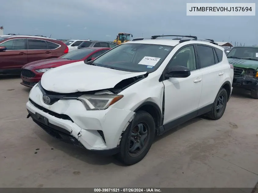 2017 Toyota Rav4 Le VIN: JTMBFREV0HJ157694 Lot: 39871521