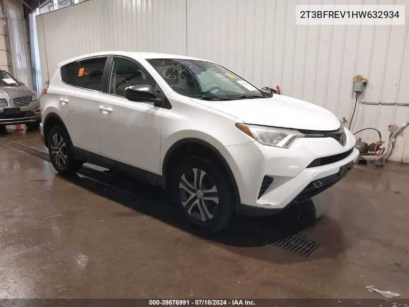 2017 Toyota Rav4 Le VIN: 2T3BFREV1HW632934 Lot: 39876991