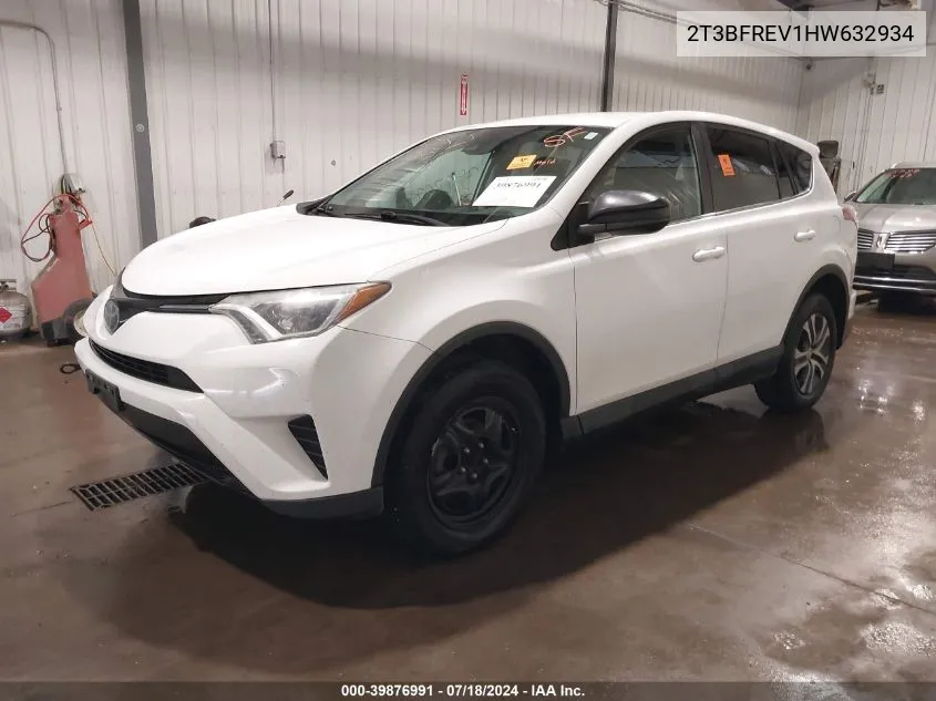 2T3BFREV1HW632934 2017 Toyota Rav4 Le