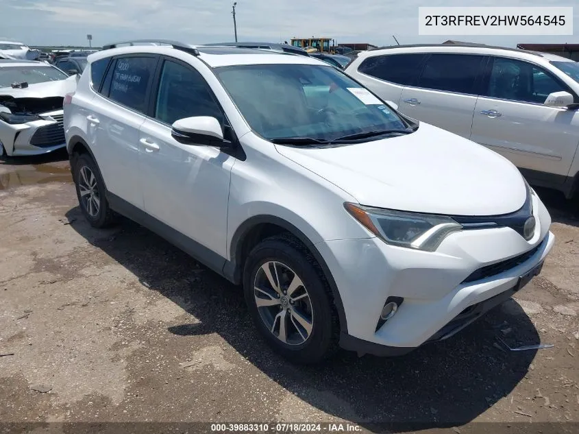 2017 Toyota Rav4 Xle VIN: 2T3RFREV2HW564545 Lot: 39883310