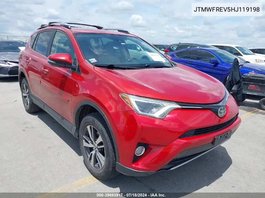 2017 Toyota Rav4 Xle VIN: JTMWFREV5HJ119198 Lot: 39893917