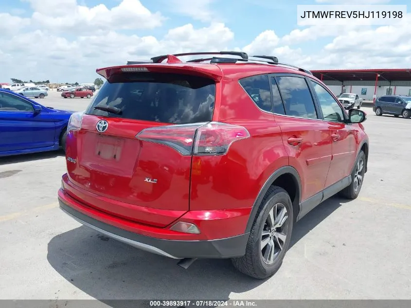 2017 Toyota Rav4 Xle VIN: JTMWFREV5HJ119198 Lot: 39893917