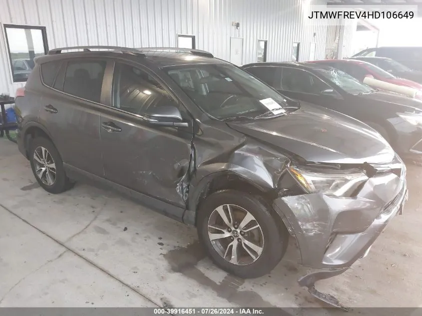 JTMWFREV4HD106649 2017 Toyota Rav4 Xle