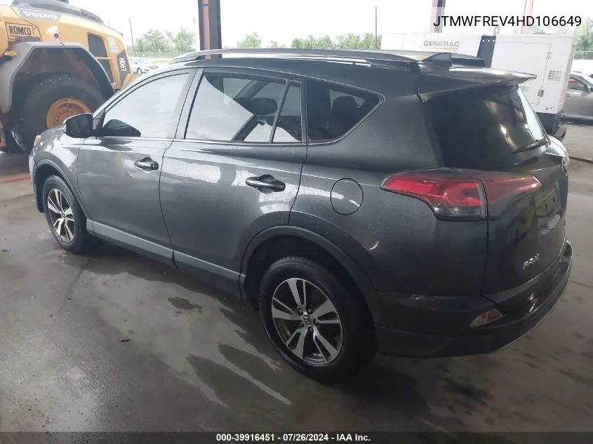 2017 Toyota Rav4 Xle VIN: JTMWFREV4HD106649 Lot: 39916451