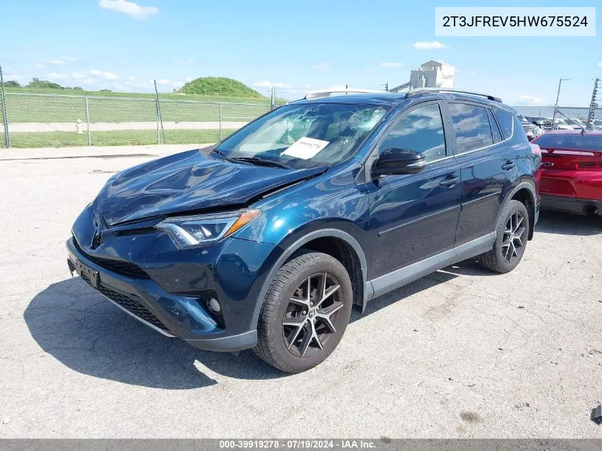 2017 Toyota Rav4 Se VIN: 2T3JFREV5HW675524 Lot: 39919278