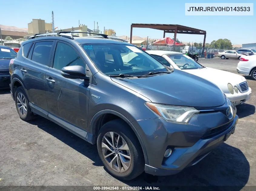 JTMRJREV0HD143533 2017 Toyota Rav4 Hybrid Xle