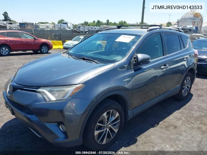 JTMRJREV0HD143533 2017 Toyota Rav4 Hybrid Xle