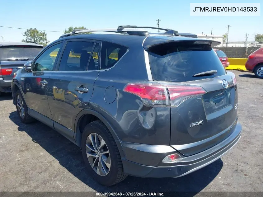 JTMRJREV0HD143533 2017 Toyota Rav4 Hybrid Xle