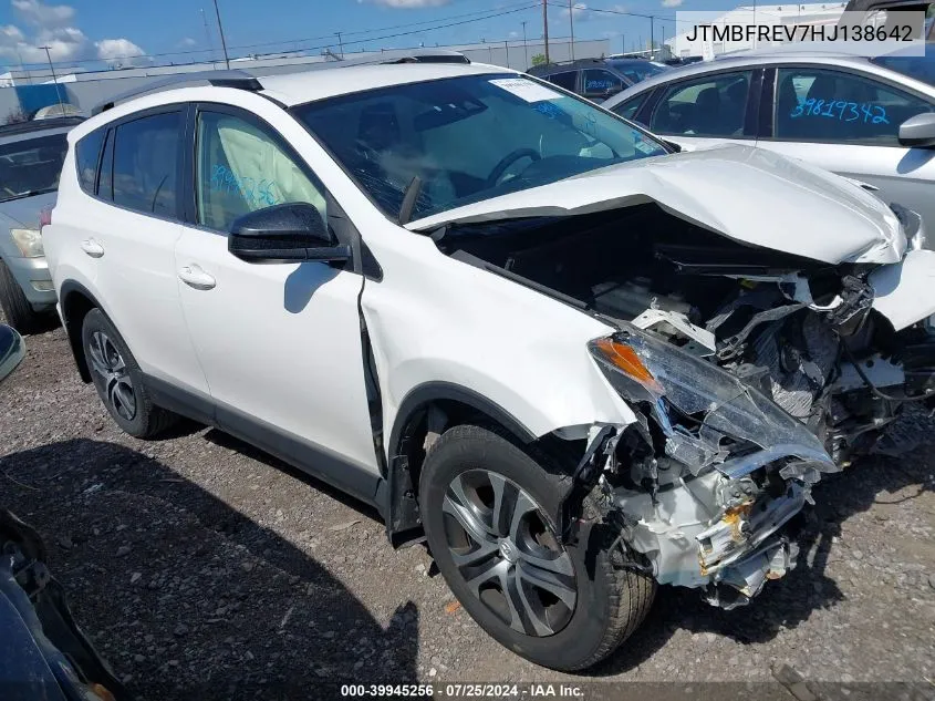 2017 Toyota Rav4 Le VIN: JTMBFREV7HJ138642 Lot: 39945256