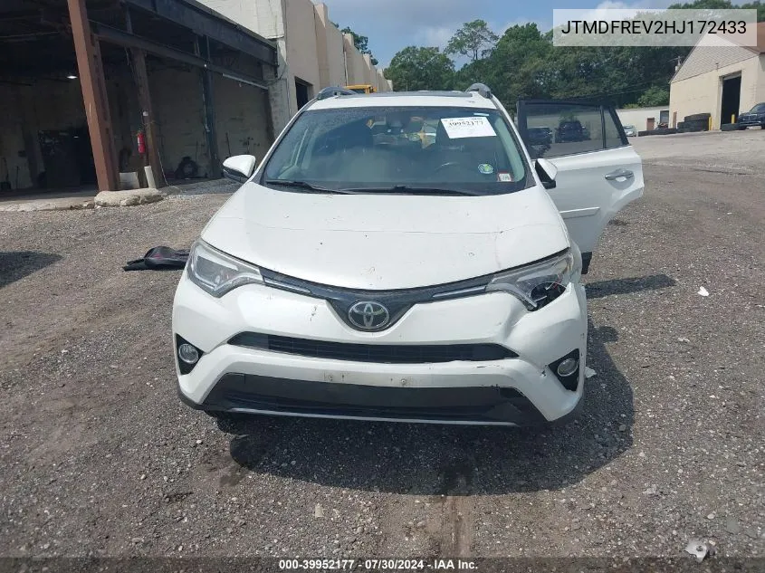 2017 Toyota Rav4 Limited VIN: JTMDFREV2HJ172433 Lot: 39952177