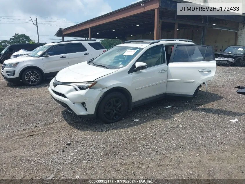 2017 Toyota Rav4 Limited VIN: JTMDFREV2HJ172433 Lot: 39952177