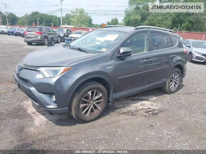 2017 Toyota Rav4 Hybrid Xle VIN: JTMRJREV2HD134106 Lot: 39958037