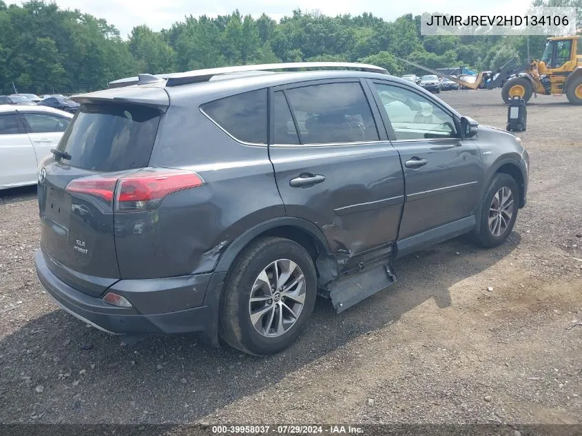 2017 Toyota Rav4 Hybrid Xle VIN: JTMRJREV2HD134106 Lot: 39958037