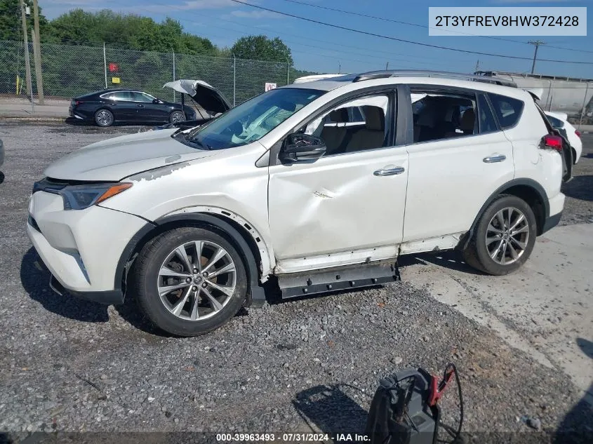 2017 Toyota Rav4 Limited VIN: 2T3YFREV8HW372428 Lot: 39963493