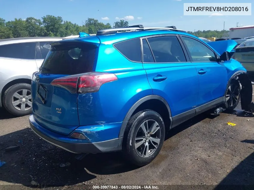 JTMRFREV8HD208016 2017 Toyota Rav4 Xle