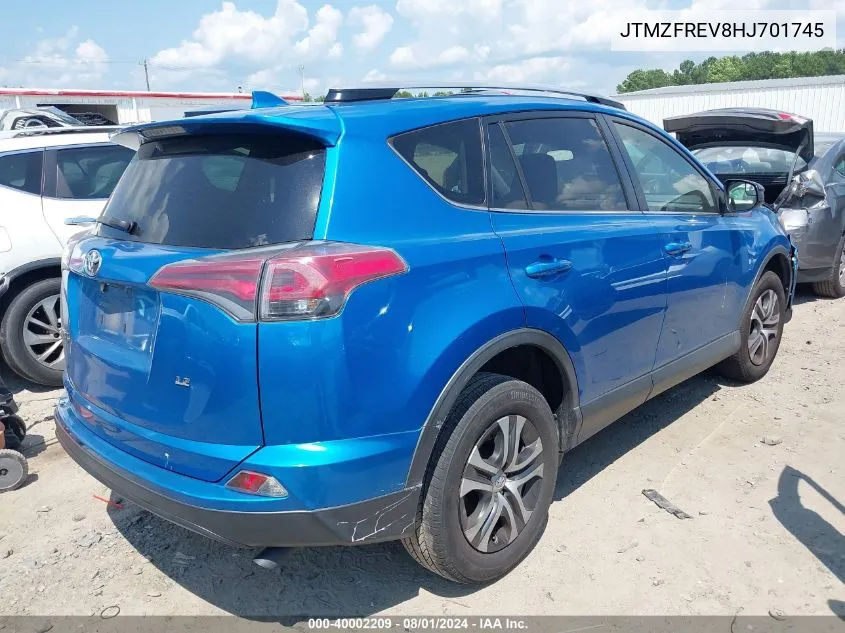 2017 Toyota Rav4 Le VIN: JTMZFREV8HJ701745 Lot: 40002209