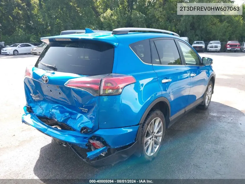 2T3DFREV0HW607063 2017 Toyota Rav4 Limited