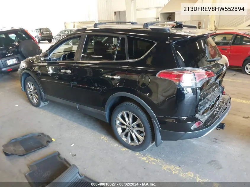 2T3DFREV8HW552894 2017 Toyota Rav4 Limited