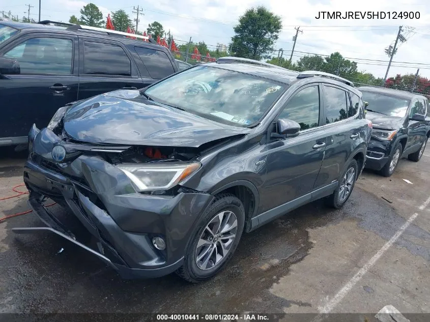 JTMRJREV5HD124900 2017 Toyota Rav4 Hybrid Xle