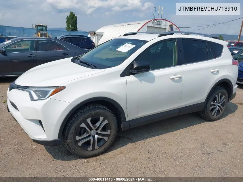 2017 Toyota Rav4 Le VIN: JTMBFREV0HJ713910 Lot: 40011413