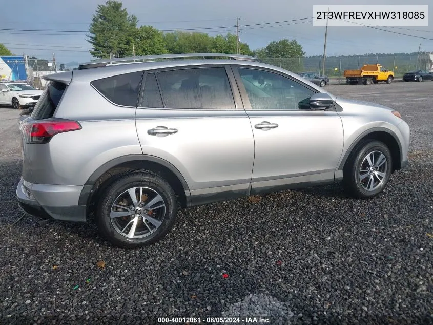 2017 Toyota Rav4 Xle VIN: 2T3WFREVXHW318085 Lot: 40012081