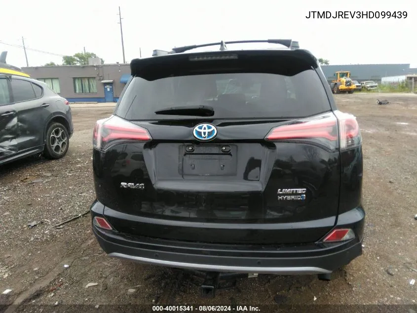 2017 Toyota Rav4 Hybrid Limited VIN: JTMDJREV3HD099439 Lot: 40015341