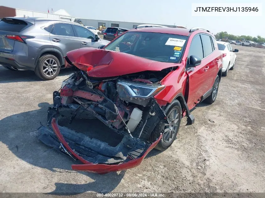 JTMZFREV3HJ135946 2017 Toyota Rav4 Le