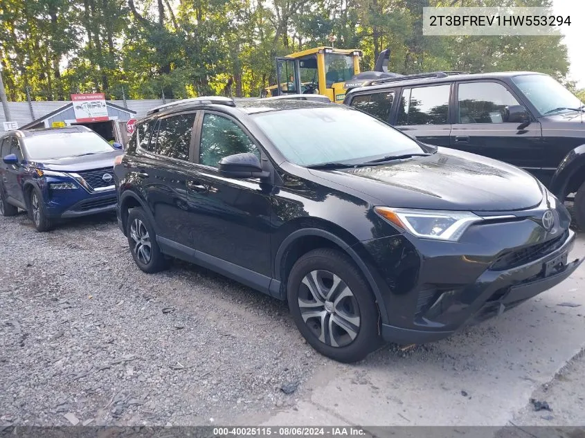 2017 Toyota Rav4 Le VIN: 2T3BFREV1HW553294 Lot: 40025115