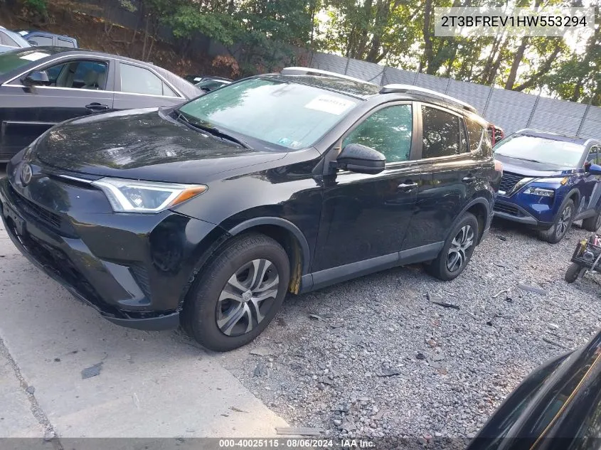 2017 Toyota Rav4 Le VIN: 2T3BFREV1HW553294 Lot: 40025115